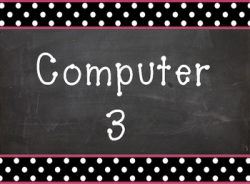 Computer 3 background/clipart - chalkboard with polka dot border by ...