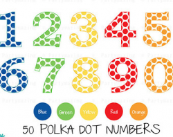 Polka dot numbers | Etsy