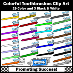 Toothbrush Clipart, Toothpaste for Dental Health Unit SPS by ...