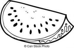watermelon clipart black and white 3 | Clipart Station