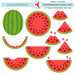 Watermelon Clipart Set clip art set of watermelon