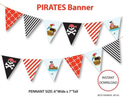 Pirate clipart banner #4 | Geburtstagsfeier Ideen | Pinterest ...