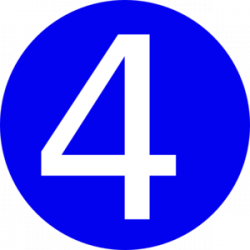 Blue, Rounded,with Number 4 Clip Art at Clker.com - vector ...