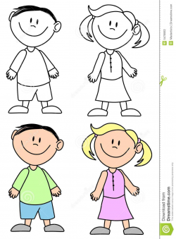 boy and girl clipart black and white 4 | Clipart Station