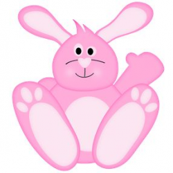 Rabbit clipart pink rabbit - Pencil and in color rabbit clipart pink ...