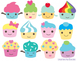 cute cupcakes clipart with faces 4 | Clipart Station
