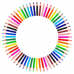 Colorful Pencils Frame 4 Clipart - Design Droide