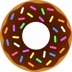 Donut Chocolate Sprinkles | Free Images at Clker.com - vector clip ...