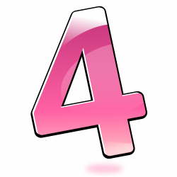 Clipart - Glossy Number : Four