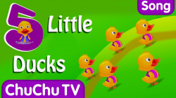 Five Little Ducks Nursery Rhyme With Lyrics - Cartoon Animation ...