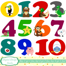 Clip Art Numbers 1 10 Separate Clipart