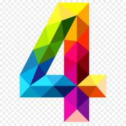 Papua New Guinea Icon Number Data - Colourful Triangles Number Four ...