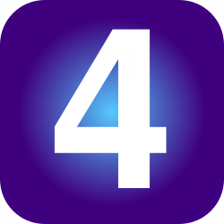 Purple Number 4 Clker Clipart