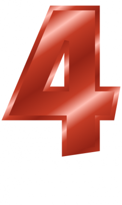 red metal number 4 - /signs_symbol/alphabets_numbers/red_metal ...