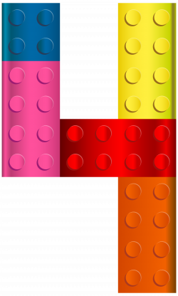 Lego Number Four PNG Transparent Clip Art Image | Gallery ...