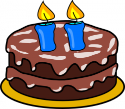 Cake With 2 Candles Clip Art at Clker.com - vector clip art online ...