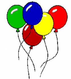 5 Balloons Clipart