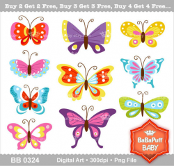 10 Butterfly Clip Art Personal and Small Commercial Use