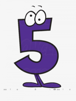 Number 5, Cartoon, Have Eyes, Purple PNG Image and Clipart for Free ...