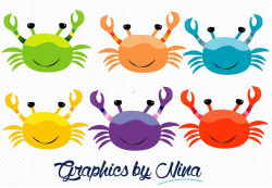 Colorful Crabs Clipart ~ Illustrations ~ Creative Market