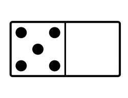Domino With 5 Spots & No Spots | ClipArt ETC