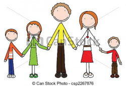 Family Of Five Clipart