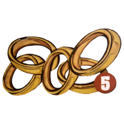 5 Gold Rings Clipart