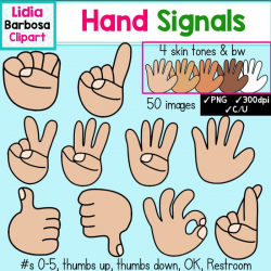 Classroom Hand Signals Clipart