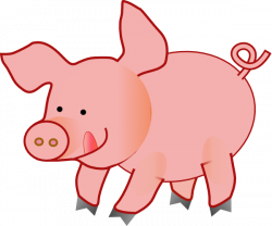 Pink Happy Pig Clip Art at Clker.com - vector clip art online ...