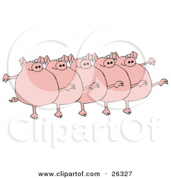 5 Pigs Clipart