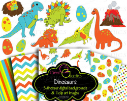Dinosaur Clipart Dinosaur Clip Art Dinosaur Paper Dinosaur Party ...
