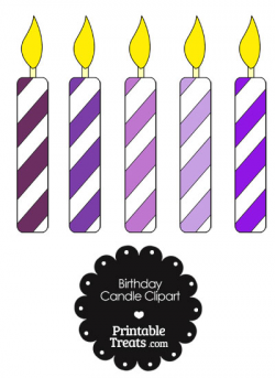 Purple Birthday Candles Clipart