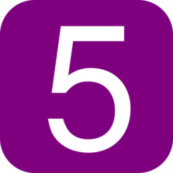 Purple, Rounded, Square With Number 5 Clip Art at Clker.com - vector ...