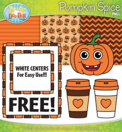FREE Pumpkin Spice Latte Clipart & Digital Papers Set - Includes ...