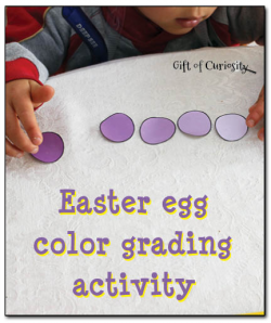 Easter egg color grading activity {Easter printable} - Gift of Curiosity