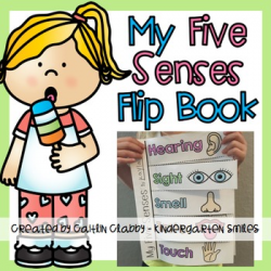 Five Senses Flip Book by Kindergarten Smiles - Caitlin Clabby | TpT