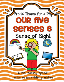 Sense of Sight Theme Centers, Printables and Activities for Preschool