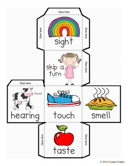 FIve senses dice and recording sheet FREE | 5 Senses Preschool Theme ...