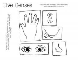 Free printable - five senses. Teach your toddler his/her five senses ...