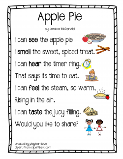 All About Me Five Senses Poem : Preschool and Toddler Lesson Plan ...