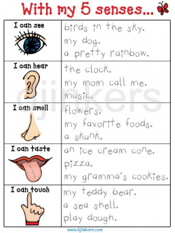 8 best The Five Senses images on Pinterest | Pre-school, Poem and Poems