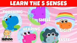 The 5 Senses | Learn the five senses | HiDino Kids Songs