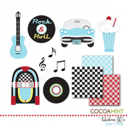 Fabulous 50's Clip Art by cocoamint on Etsy | 80's Party | Pinterest ...
