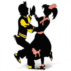50s Dancing Couple Cut Out Silhouette | Sock Hop Party | Pinterest ...