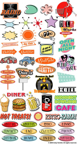 Fifties Clipart Clip Art - Commercial and Personal Use ...
