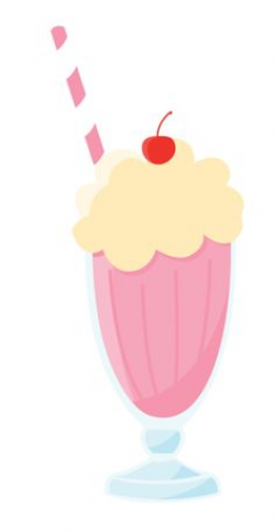 Ice Cream Cup Clip Art | 50's Milkshake Standee Each - Party ...
