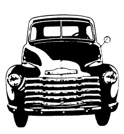 Truck clipart 50's - Pencil and in color truck clipart 50's