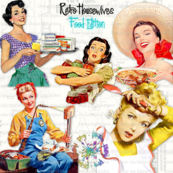 Retro Housewives Food Edition Vintage 50s Women Food