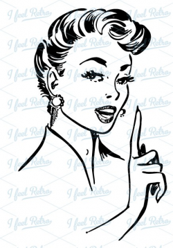50s Lady Lady Clipart