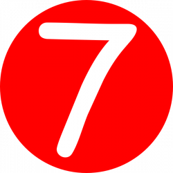 Red, Rounded,with Number 7 Clip Art at Clker.com - vector clip art ...